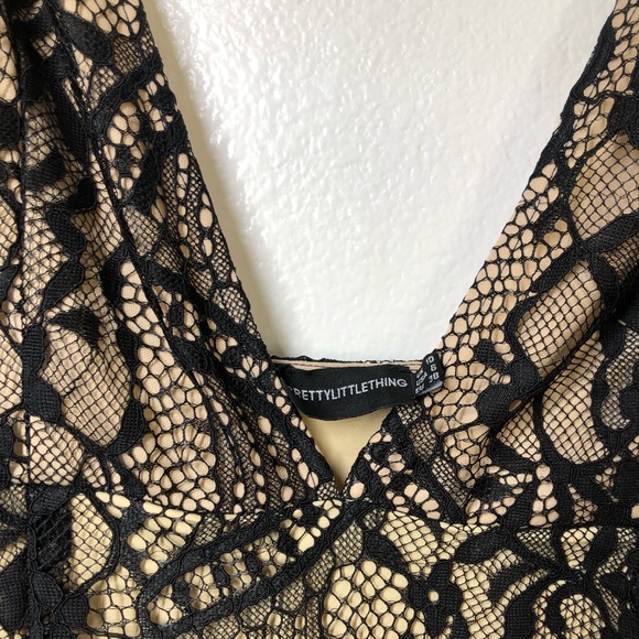 Pretty Little Thing Black/Tan Dress - Picture 4 of 8